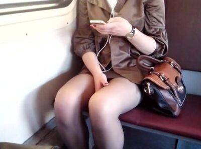 Amateur Girl in the train goes to the exams on youpornvideos.one