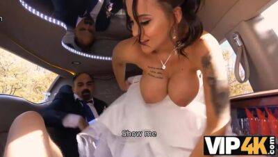 VIP4K. Random passerby scores luxurious bride in the wedding limo on youpornvideos.one