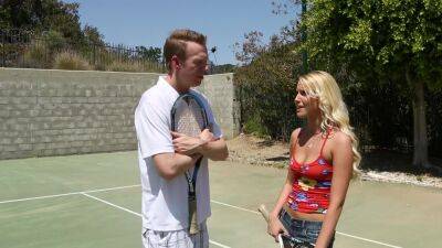 Cutie fucks her tennis coach and takes his sperm on lips on youpornvideos.one