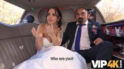 VIP4K. Excited girl in wedding dress fools around not with future hubby - Jennifer mendez on youpornvideos.one