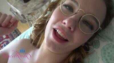 Nerd teen in glasses POV sex video on youpornvideos.one