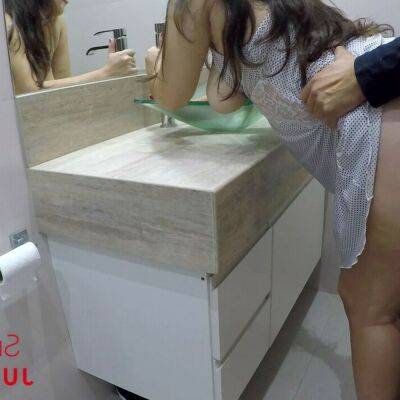 Having sex with a hot friend with a big ass in the bathroom JulieHot33 - Portugal on youpornvideos.one