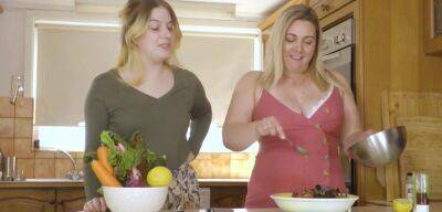 Amatur And Blonds Curvy Hairy Lesbian And Busty Plumper Fuck In The Kitchen on youpornvideos.one