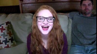 Kaycee barnes - amateur nerdy redhead PAWG with big naturals in glasses on youpornvideos.one