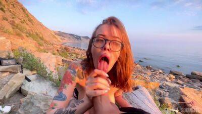 Took Her Dick In Her Mouth Right On The Beach on youpornvideos.one