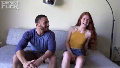 SUPER Popular Hairy Hunk Makes Hot Red Head BABE Cream On His Big Black Cock on youpornvideos.one