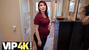 DEBT4k. Bank agent gives pregnant MILF delay in exchange for quick sex on youpornvideos.one