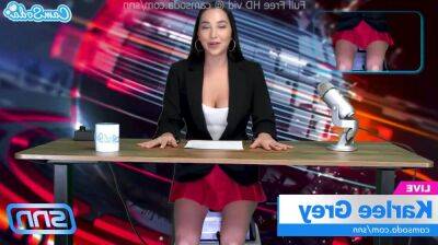 Camsoda - News anchor solo slut masturbates on youpornvideos.one