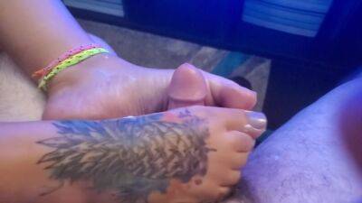 Cute Feet Rubbing My Dick Until I Cum All Over on youpornvideos.one