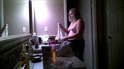 BBW Changing in the Bathroom on youpornvideos.one