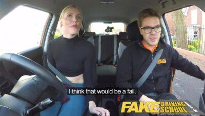 Fake Driving School lesson ends in suprise squirting orgasm and creampie on youpornvideos.one