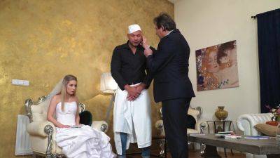 Blonde bride shows her father-in-law what she's capable of on youpornvideos.one