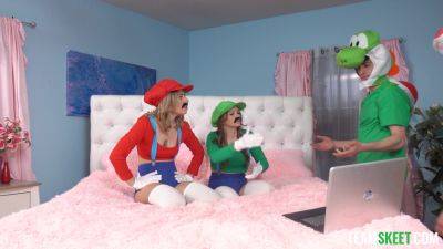 Mario Bros role play perversions lead teen sluts to insane sex on youpornvideos.one