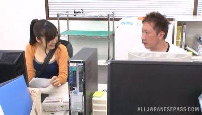 Japanese office babe gets intimate with one of the co-workers - Japan on youpornvideos.one