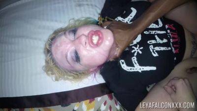 Throated blonde MILF loudly fucked in more extreme interracial scenes and soaked in sperm on youpornvideos.one