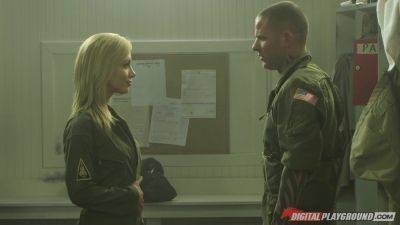 Kayden Kross gets eaten out and screwed by cocky soldier on youpornvideos.one