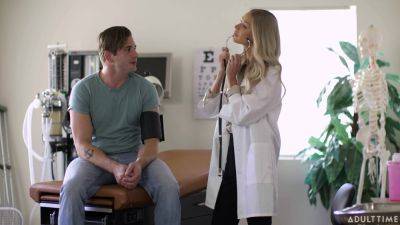 Spicy blonde doctor craves man's hungry dick for a little treatment on youpornvideos.one