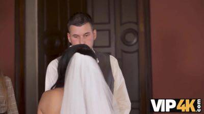 VIP4K. Horny newlyweds cant resist and get intimate right after wedding on youpornvideos.one