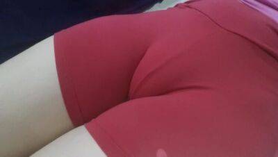 Brand new pussy in tight shorts letting the package tighten - Inmymound on youpornvideos.one