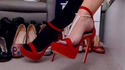 Nice high heels collection, if you love red high heels, here you are on youpornvideos.one