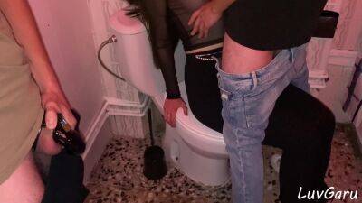 Filming Hotwife Flashing Tits And Takes Huge Cumshot In Public Toilet From Stranger on youpornvideos.one