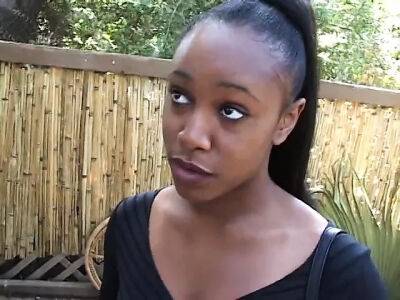 Huge cock hardly fits in young ebony babe's mouth and cunt - Usa on youpornvideos.one