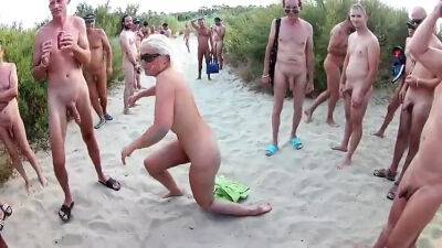 Bukkake public beach on youpornvideos.one