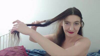 Some Like It Long / Gypsy Dolores Sensual Applying Argan Oil On Long Hair on youpornvideos.one