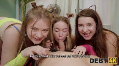 No Party Like a Fuck Party with Lesya Milk, Hazel Grace, Jolie Butt - POV threesome blowjob with young sexy babes on youpornvideos.one