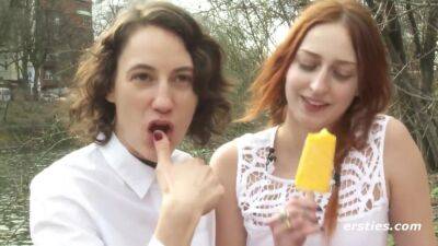 American Babes Explore Each Other's Sexy Bodies Outdoors - Redhead eats icecream and her lesbian girlfriend - Germany - Usa on youpornvideos.one