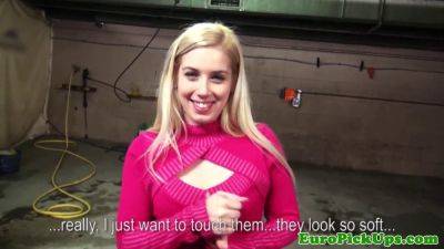 Hot blonde caught flashing her camera in public - POV reality sex on youpornvideos.one