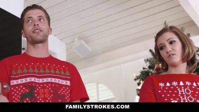 Riley Mae gets a rough Christmas fuck from her stepbro while her family is home! on youpornvideos.one