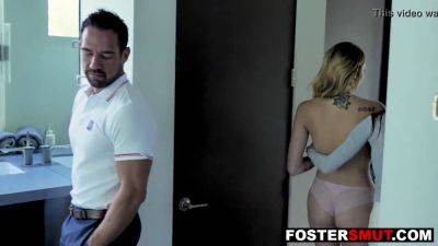 Stepmom & stepdad can't resist stepdaughter's seductive desires on youpornvideos.one