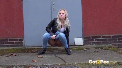 Blonde amateur caught peeing in public & desperate for more - Czech Republic on youpornvideos.one