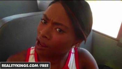 Amateur black Cheerleaders in uniform suck and lick on the bus - RealityKings on youpornvideos.one