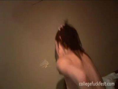 Filthy college teen fucks cock on youpornvideos.one