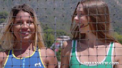 Mary Popiense and Angel Rivas Practice Strip Volleyball - Russia on youpornvideos.one