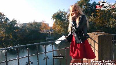 Real German Blind Date on Street with german skinny Milf - Germany on youpornvideos.one