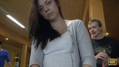 Hot brunette pornstar gets paid to suck and fuck for cash while BF watches in POV - Czech Republic on youpornvideos.one