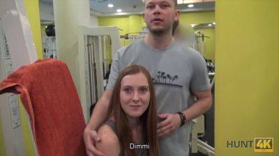 Redhead teen in palestra indulges in a wild POV blowjob with a hung dude on youpornvideos.one