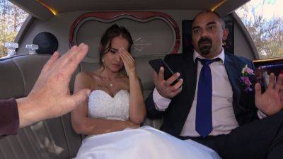 Latina bride fucks with her father-in-law in the back of the limo on youpornvideos.one