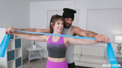 Superb wife fucked by her personal trainer and juiced like a whore on youpornvideos.one