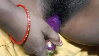 Neetu Bhabhi Put Brinjal In His Huge Pussy . And Masturbating Herself on youpornvideos.one