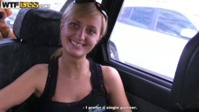 Blonde Teen's Car Threesome: Deepthroat, Facial, and Outdoor Action with Vova and Zoya on youpornvideos.one