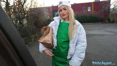 Blonde Waitress Public Blowjob on youpornvideos.one