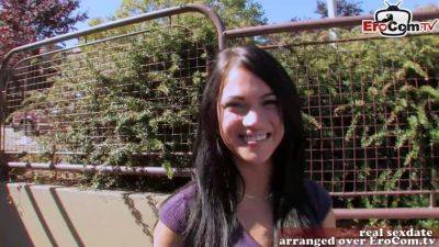 Cute sympatic british skinny brunette teen pick up on street - Britain on youpornvideos.one