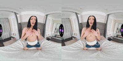 Jasmine Jayne's natural tits bounce as she experiences a mind-blowing orgasm in virtual reality on youpornvideos.one