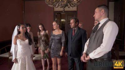 BRIDE4K. Small cheap wedding turns into public fucking action of the brides on youpornvideos.one