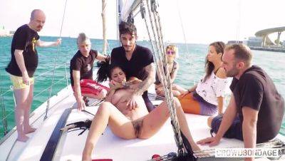 First Time BDSM Action: Spanish Aisha's Big Tit Threesome on a Boat - Spain on youpornvideos.one