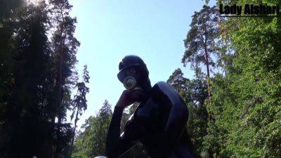 Shiny Gasmask Walk on youpornvideos.one